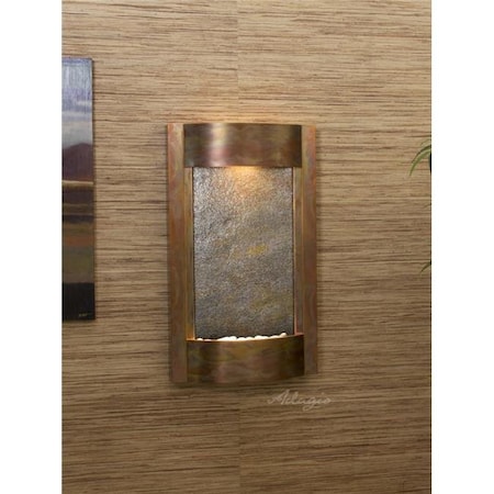 Adagio Adagio SWA1012 Serene Waters Rustic Copper Green Featherstone Wall Fountain SWA1012